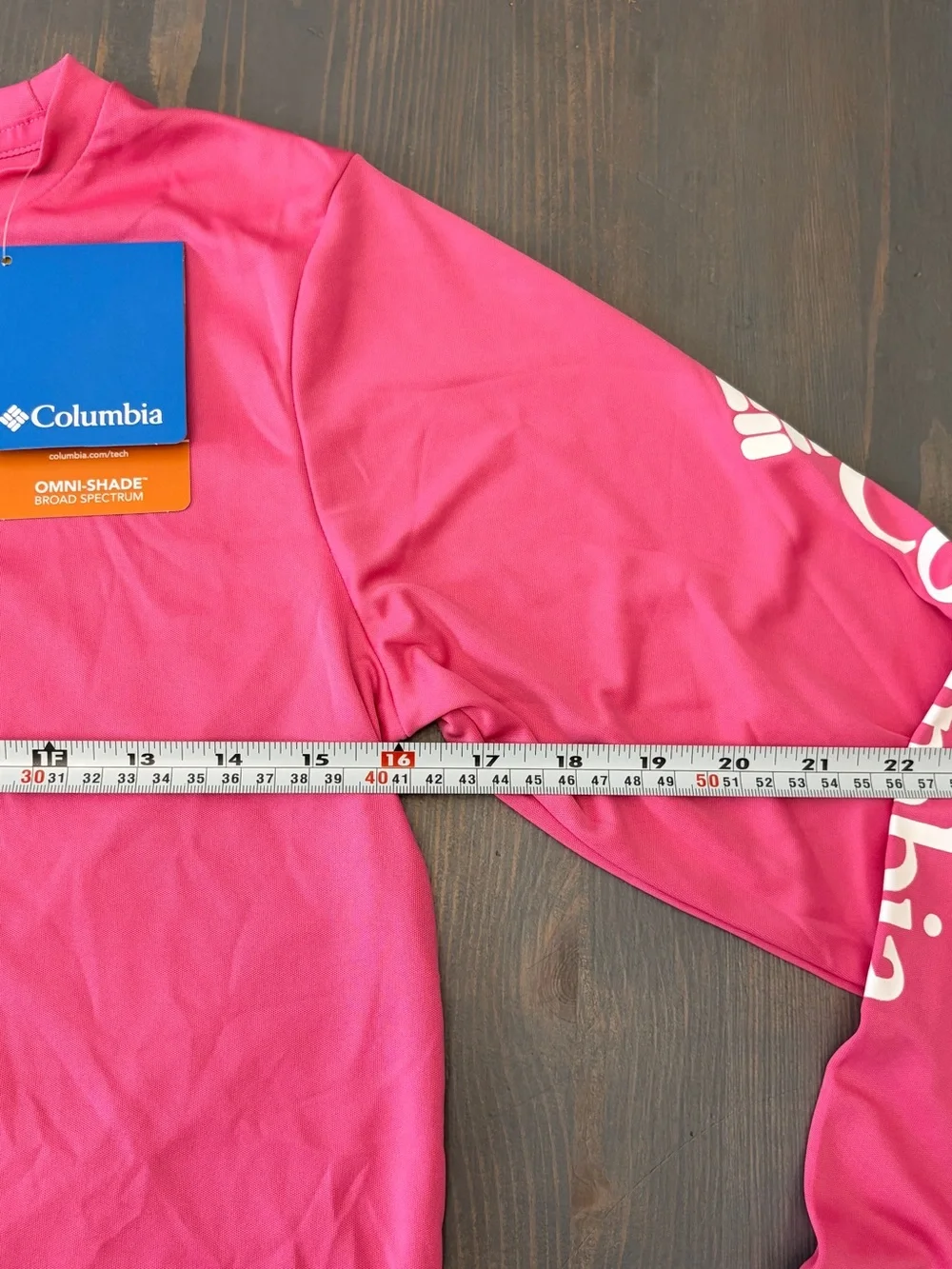 Columbia Hot Pink Long Sleeve  Shirt - Youth Large